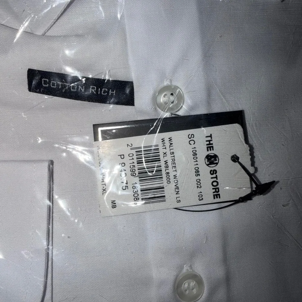 Cotton Rich White Button Down Shirt